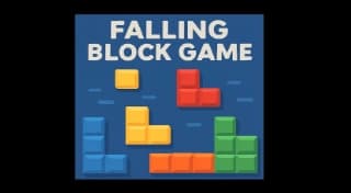 Falling Block Game - Classic Tetris-style falling block puzzle game. Rotate and move blocks to clear lines. Score multipliers for multiple line clears!